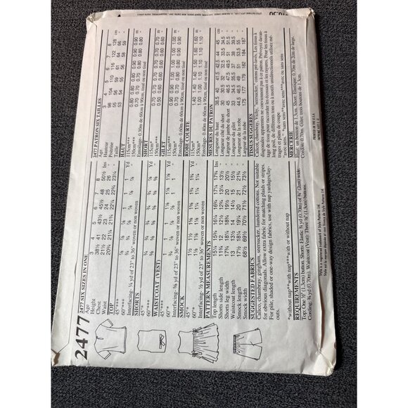 Vintage Style 2477 Sewing Pattern for Kids Casual Outfits - Sizes 3 4 6 7 8 uncu - Picture 3 of 5